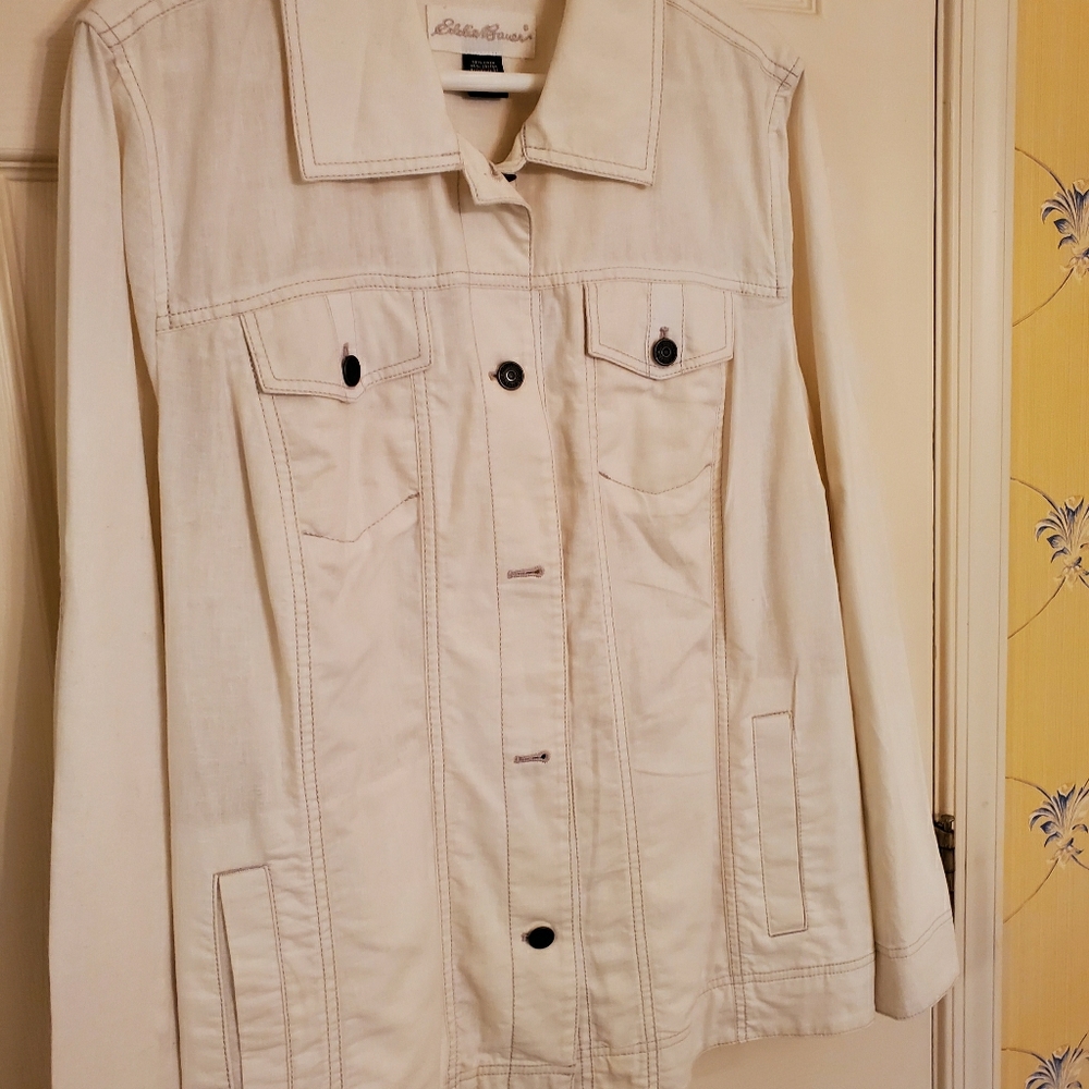 Eddie Bauer Linen Denim Jacket 2X